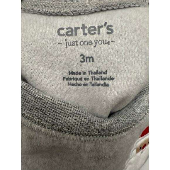 Carter’s 3 Month Fleece Santa Long Sleeve - Picture 3 of 3